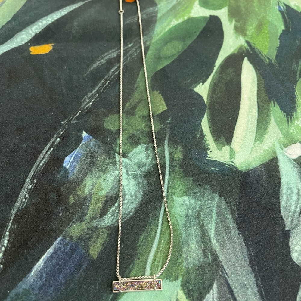 Kendra Scott Drusy Rectangular Necklace, Nwot - image 2